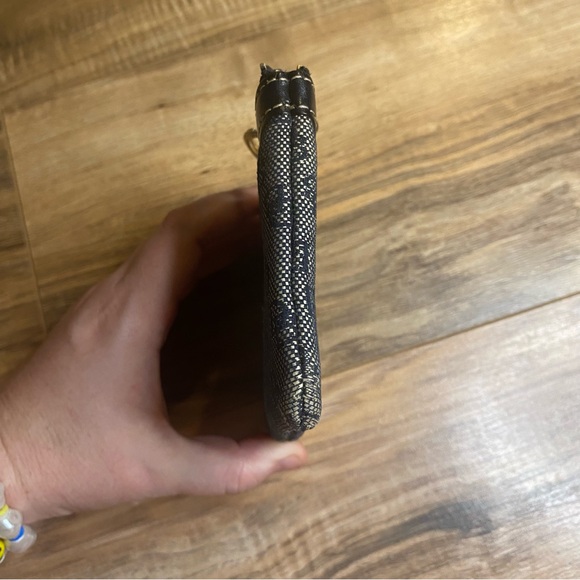 Dooney & Burke Monogram DB Black Wristlet (no strap) - Picture 3 of 8